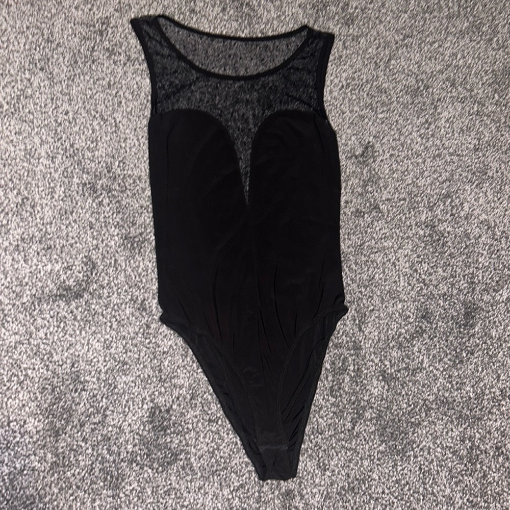 Black mesh one piece Small